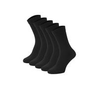 Kurzsocken JACK & JONES "Socken JACBLACK SOCK 5 PACK JNR 5er Pack", Mädchen, Gr. 38-43, schwarz, Obermaterial: 72% Baumwolle CO. 26% Polyester PES. 2% Elasthan EL., Socken (10506168-38) schwarz