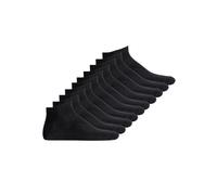 Kurzsocken JACK & JONES "Socken JACDONGO SOCKS 10 PACK 10er Pack", Herren, Gr. 40-46, schwarz, Obermaterial: 72% Baumwolle CO. 26% Polyester PES. 2% Elasthan EL., Socken (92333912-40) schwarz