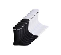 Kurzsocken JACK & JONES "Socken JACLOGO 12 PACK 12er Pack", Herren, Gr. 40-46, schwarz (schwarz, weiß), Obermaterial: 72% Baumwolle CO. 26% Polyester PES. 2% Elasthan EL., Socken (40477101-40) schwarz