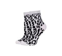 Kurzsocken JOOP "2er Pack", Damen, Gr. 35-38, cloud melange, 63% Baumwolle, 35% Polyamid, 2% Elasthan, Animal-Print, Socken, 2er Pack Markantes Animal-Jacquard im Leo-Look, aus weicher Baumwolle (6446