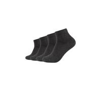 Kurzsocken JOOP "4er Pack", Damen, Gr. 39-42, schwarz (anthrazit melange), 83% Baumwolle, 14% Polyamid, 3% Elasthan, meliert, Socken (65311164-39) anthrazit melange
