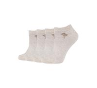 Kurzsocken JOOP "for your daily glam", Damen, Gr. 39-42, beige (nature melange), Baumwollmischung, unifarben, elastisch, Socken, mit diskretem Logo-Muster (57967113-39) nature melange