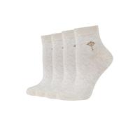 Kurzsocken JOOP "for your daily glam", Damen, Gr. 39-42, beige (nature melange), Baumwollmischung, unifarben, Socken, mit weichem Fußbett (96757344-39) nature melange