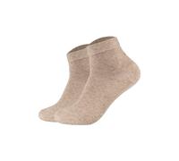 Kurzsocken JOOP "Socken Unisex premium essential organic cotton Quarter 2p 2er Pack", Damen, Gr. 35-38, bunt (sand melange), Obermaterial: 62% Baumwolle CO(Bio). 36% Polyamid PA. 2% Elasthan EL., Sock