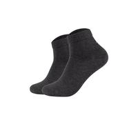 Kurzsocken JOOP "Socken Unisex premium essential organic cotton Quarter 2p 2er Pack", Damen, Gr. 35-38, grau (anthrazit meliert), Obermaterial: 62% Baumwolle CO(Bio). 36% Polyamid PA. 2% Elasthan EL.,