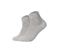 Kurzsocken JOOP "Socken Unisex premium essential organic cotton Quarter 2p 2er Pack", Damen, Gr. 39-42, grau (hellgrau), Obermaterial: 62% Baumwolle CO(Bio). 36% Polyamid PA. 2% Elasthan EL., Socken (