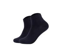 Kurzsocken JOOP "Socken Unisex premium essential organic cotton Quarter 2p 2er Pack", Damen, Gr. 43-46, blau (dunkelblau), Obermaterial: 62% Baumwolle CO(Bio). 36% Polyamid PA. 2% Elasthan EL., Socken