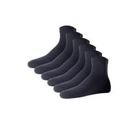 Kurzsocken JOOP "Socken Unisex premium essential organic cotton Quarter 6p 6er Pack", Damen, Gr. 39-42, blau (dunkelblau), Obermaterial: 62% Baumwolle CO(Bio). 36% Polyamid PA. 2% Elasthan EL., Socken