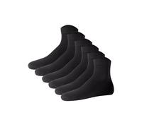 Kurzsocken JOOP "Socken Unisex premium essential organic cotton Quarter 6p 6er Pack", Damen, Gr. 43-46, schwarz, Obermaterial: 62% Baumwolle CO(Bio). 36% Polyamid PA. 2% Elasthan EL., Socken (30742068