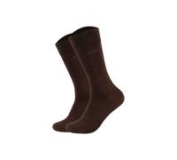Kurzsocken JOOP "Socken Unisex premium essential organic cotton Socks 2p 2er Pack", Damen, Gr. 39-42, braun (dunkelbraun), Obermaterial: 62% Baumwolle CO(Bio). 36% Polyamid PA. 2% Elasthan EL., Socken