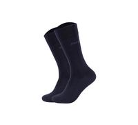 Kurzsocken JOOP "Socken Unisex premium essential organic cotton Socks 2p 2er Pack", Damen, Gr. 43-46, blau (dunkelblau), Obermaterial: 62% Baumwolle CO(Bio). 36% Polyamid PA. 2% Elasthan EL., Socken (