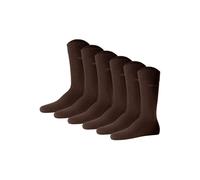 Kurzsocken JOOP "Socken Unisex premium essential organic cotton Socks 6p 6er Pack", Herren, Gr. 39-42, braun (dunkelbraun), Obermaterial: 62% Baumwolle CO(Bio). 36% Polyamid PA. 2% Elasthan EL., Socke