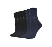 Kurzsocken JOOP "Socken Women for your daily glam cotton Socks 6p 6er Pack", Damen, Gr. 35-38, bunt (2xschwarz, dunkelblau), Obermaterial: 88% Baumwolle CO. 9% Polyamid PA. 3% Elasthan EL., Socken (44