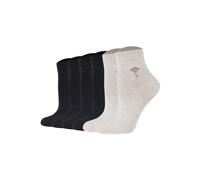 Kurzsocken JOOP "Socken Women for your daily glam cotton Socks 6p 6er Pack", Damen, Gr. 39-42, bunt (2xschwarz, naturmelange), Obermaterial: 87% Baumwolle CO. 10% Polyamid PA. 3% Elasthan EL., Socken