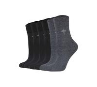 Kurzsocken JOOP "Socken Women for your daily glam cotton Socks 6p 6er Pack", Damen, Gr. 39-42, bunt (2xschwarz, anthrazitmelange), Obermaterial: 88% Baumwolle CO. 9% Polyamid PA. 3% Elasthan EL., Sock