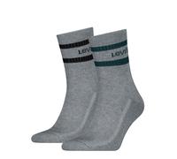 Kurzsocken LEVI'S, Herren, Gr. 39-42, grau, grün, Obermaterial: 77% Baumwolle, 19% Polyester, 3% Elasthan, 1% Polyamid, Socken (14482624-39) grau, grün