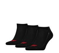 Levi's® Socken mit Label-Detail Modell 'LOW CUT BATWING LOGO' im 3er-Pack in Black, Größe 43/46