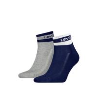 Levi's Unisex Quarter Socken, Marineblau/Grau, 43/46