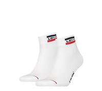 Kurzsocken LEVI'S "LEVIS MID CUT SPRTWR LOGO", Damen, Gr. 43-46, weiß, weiß, Baumwollmischung, elastisch, Socken, weicher Cotton-Mix, elastisch (61879015-43) weiß, weiß