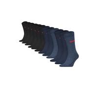 Kurzsocken LEVI'S "Socken 12er Pack", Herren, Gr. 39-42, blau, schwarz, Obermaterial: 74% Baumwolle CO. 21% Polyester PES. 3% Elasthan EL. 2% Polyamid PA., Socken (73449351-39) blau, schwarz