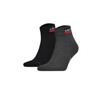 Levi's Unisex Socken Mid Cut Sportswear Logo Mittelgrau/Schwarz Gr. 35-38