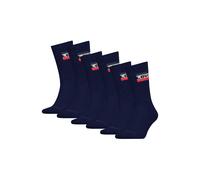 Kurzsocken LEVI'S "Socken 6er Pack", Damen, Gr. 43-46, blau, Obermaterial: 75% Baumwolle CO. 22% Polyamid PA. 3% Elasthan EL., Socken (18444135-43) blau