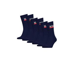 Kurzsocken LEVI'S "Socken 6er Pack", Damen, Gr. 43-46, blau, Obermaterial: 75% Baumwolle CO. 22% Polyamid PA. 3% Elasthan EL., Socken (18444135-43) blau