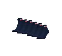 Kurzsocken LEVI'S "Socken 6er Pack", Damen, Gr. 43-46, blau, Obermaterial: 83% Baumwolle CO. 15% Polyamid PA. 2% Elasthan EL., Socken (82718468-43) blau