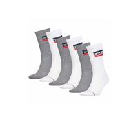 Kurzsocken LEVI'S "Socken 6er Pack", Damen, Gr. 43-46, weiß (weiß, grau), Obermaterial: 75% Baumwolle CO. 22% Polyamid PA. 3% Elasthan EL., Socken (34074942-43) weiß, grau