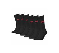 Kurzsocken LEVI'S "Socken 6er Pack", Herren, Gr. 39-42, schwarz, Obermaterial: 74% Baumwolle CO. 21% Polyester PES. 3% Elasthan EL. 2% Polyamid PA., Socken (72791405-39) schwarz