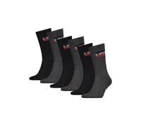 Kurzsocken LEVI'S "Socken 6er Pack", Herren, Gr. 39-42, schwarz (schwarz, grau), Obermaterial: 75% Baumwolle CO. 22% Polyamid PA. 3% Elasthan EL., Socken (16220067-39) schwarz, grau