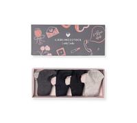 Kurzsocken LIEBLINGSSTÜCK "KellyEp - Geschenkbox - Sneaker", Damen, Gr. 39-42, schwarz, Baumwolle, Elasthan, Polyamid, metallisierte Fasern, normal, Socken, mit Baumwoll-Anteil (47585139-39) schwarz