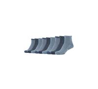 Kurzsocken MUSTANG "9er Pack", Damen, Gr. 35-38, grau (stone mix), 55% Baumwolle, 41% Polyester, 2% Polyamid, 2% Elasthan, Socken (77443965-35) stone mix