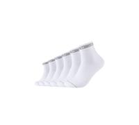 6er Pack Mustang Casual Bio-Baumwolle Quarter Socken Herren 1000 - white 39-42