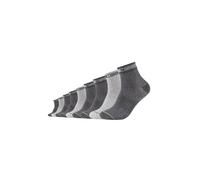 Kurzsocken MUSTANG "9er Pack", Herren, Gr. 39-42, grau (dunkelgrau mix), 55% Baumwolle, 41% Polyester, 2% Polyamid, 2% Elasthan, Socken (49468433-39) dunkelgrau mix