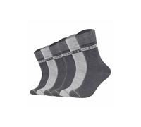 Kurzsocken MUSTANG "Socken Casual Organic Cotton Socks 6-Pack 6er Pack", Herren, Gr. 43-46, grau (dunkelgrau mix), Obermaterial: 55% Baumwolle CO. 41% Polyester PES. 2% Polyamid PA. 2% Elasthan EL., S