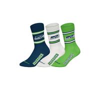 Kurzsocken NFL "Socken NFL 3Pack Crew Socks 3er Pack", Damen, Gr. 39-42, bunt (seattle seahawks), Obermaterial: 58% Baumwolle CO. 39% Polyester PES. 3% Elasthan EL., Socken (17183705-39) seattle seaha