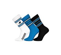 Kurzsocken NFL "Socken NFL 3Pack Crew Socks 3er Pack", Herren, Gr. 39-42, bunt (carolina panthers), Obermaterial: 58% Baumwolle CO. 39% Polyester PES. 3% Elasthan EL., Socken (77689527-39) carolina pa