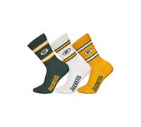Kurzsocken NFL "Socken NFL 3Pack Crew Socks 3er Pack", Herren, Gr. 39-42, bunt (grün bay packers), Obermaterial: 58% Baumwolle CO. 39% Polyester PES. 3% Elasthan EL., Socken (87228941-39) grün bay pac