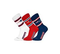 Kurzsocken NFL "Socken NFL 3Pack Crew Socks 3er Pack", Herren, Gr. 39-42, bunt (new england patriots 2), Obermaterial: 58% Baumwolle CO. 39% Polyester PES. 3% Elasthan EL., Socken (87451635-39) new en