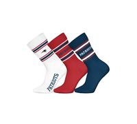 Kurzsocken NFL "Socken NFL 3Pack Crew Socks 3er Pack", Herren, Gr. 39-42, bunt (new england patriots), Obermaterial: 58% Baumwolle CO. 39% Polyester PES. 3% Elasthan EL., Socken (49694368-39) new engl