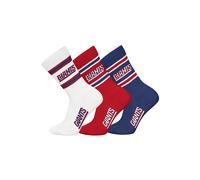 Kurzsocken NFL "Socken NFL 3Pack Crew Socks 3er Pack", Herren, Gr. 39-42, bunt (new york giants 2), Obermaterial: 58% Baumwolle CO. 39% Polyester PES. 3% Elasthan EL., Socken (78674923-39) new york gi