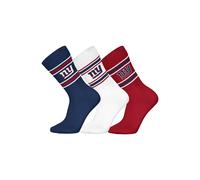 Kurzsocken NFL "Socken NFL 3Pack Crew Socks 3er Pack", Herren, Gr. 39-42, bunt (new york giants), Obermaterial: 58% Baumwolle CO. 39% Polyester PES. 3% Elasthan EL., Socken (67299245-39) new york gian