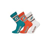 NFL Unisex Socken, 3er Pack - NFL Teams, 3Pack Crew Socks, Football, Logo, Baumwollmischung 43-46 Mehrfarbig