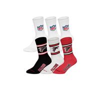 Kurzsocken NFL "Socken NFL 6Pack Crew Socks 6er Pack", Herren, Gr. 39-42, bunt (atlanta falcons, weiß), Obermaterial: 58% Baumwolle CO. 39% Polyester PES. 3% Elasthan EL., Socken (42342320-39) atlanta
