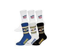Kurzsocken NFL "Socken NFL 6Pack Crew Socks 6er Pack", Herren, Gr. 39-42, bunt (la rams, weiß), Obermaterial: 58% Baumwolle CO. 39% Polyester PES. 3% Elasthan EL., Socken (64254012-39) la rams, weiß