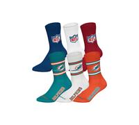 Kurzsocken NFL "Socken NFL 6Pack Crew Socks 6er Pack", Herren, Gr. 39-42, bunt (miami dolphins, mix), Obermaterial: 58% Baumwolle CO. 39% Polyester PES. 3% Elasthan EL., Socken (72276758-39) miami dol