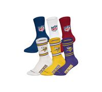 Kurzsocken NFL "Socken NFL 6Pack Crew Socks 6er Pack", Herren, Gr. 39-42, bunt (minnesota vikings, mix), Obermaterial: 58% Baumwolle CO. 39% Polyester PES. 3% Elasthan EL., Socken (82609238-39) minnes