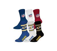 Kurzsocken NFL "Socken NFL 6Pack Crew Socks 6er Pack", Herren, Gr. 43-46, bunt (la rams, mix), Obermaterial: 58% Baumwolle CO. 39% Polyester PES. 3% Elasthan EL., Socken (35225831-43) la rams, mix