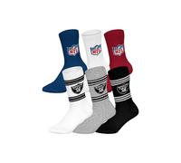 Kurzsocken NFL "Socken NFL 6Pack Crew Socks 6er Pack", Herren, Gr. 43-46, bunt (las vegas raiders, mix), Obermaterial: 58% Baumwolle CO. 39% Polyester PES. 3% Elasthan EL., Socken (19838637-43) las ve